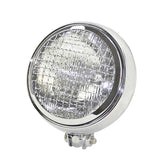 Motorcycle Silver Shell Harley Headlight Retro Lamp LED Light Modification Accessories, Silver Shell Headlight Retro Lamp